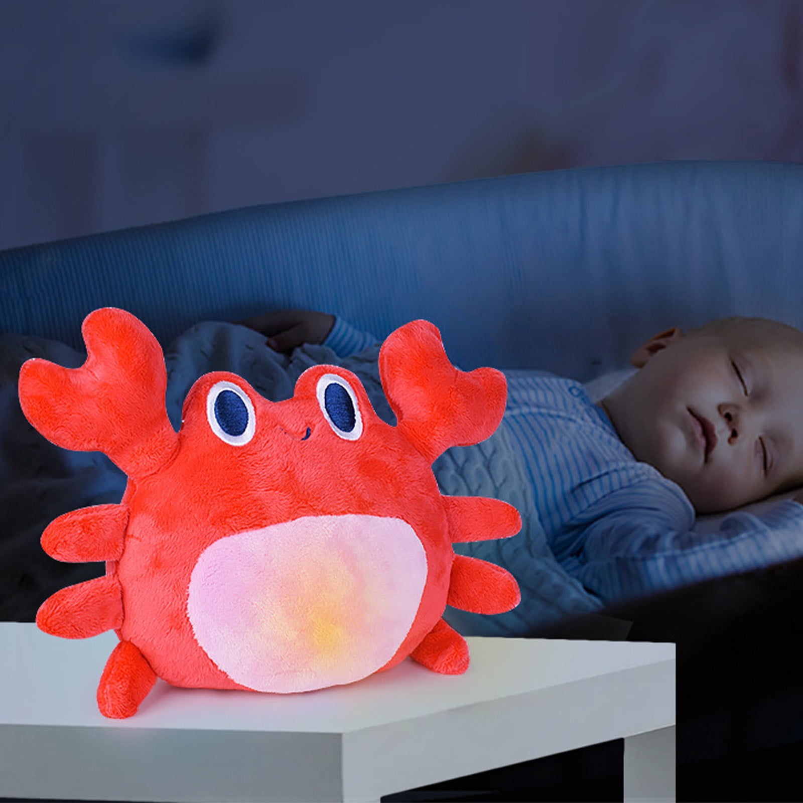 BallsFHK Infant And Toddler Soothing Toys Baby Sleep Soothing Lamp Puppet Music Luminous Doll Plush Fabric Toys