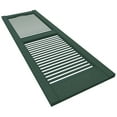 thumbnail image 6 of Ekena Millwork 12"W x 31"H Mid-America Vinyl, Standard Size Cathedral Top Center Mullion, Open Louver Shutter, w/Installation Shutter-Lok's & Matching Screws (Per Pair), 028 - Forest Green, 6 of 7