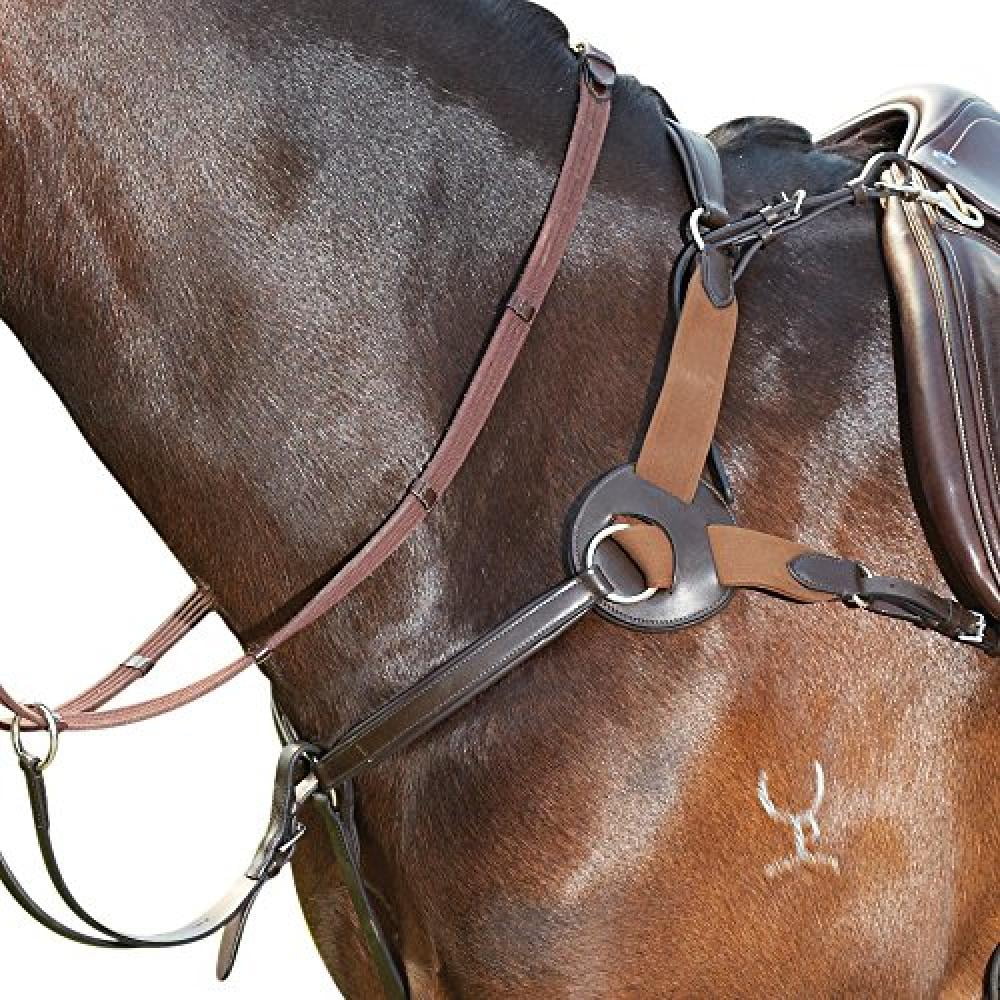Kincade Raised Leather Running Martingale Attachment and Breastplate 