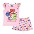 thumbnail image 2 of PJ Masks Toddler Girls' Gekko Catboy Owlette Sleep Pajama Sleep Set Shorts, 2 of 7