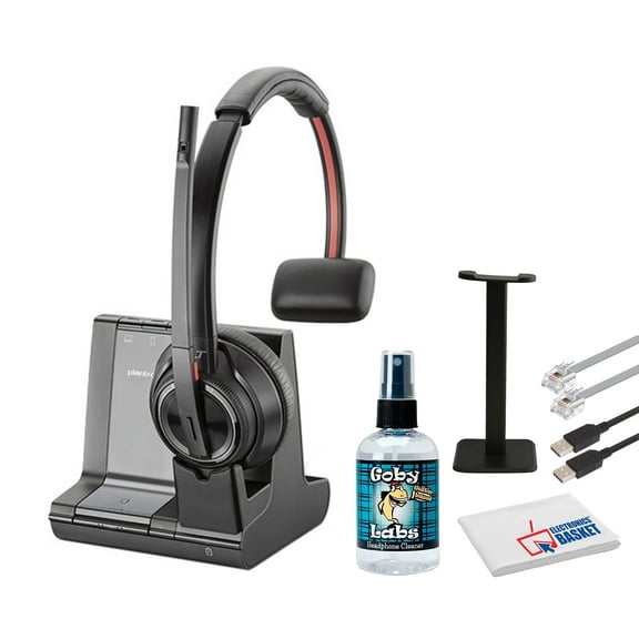 Poly Savi 8210 Office Wireless DECT Headset System Bundle
