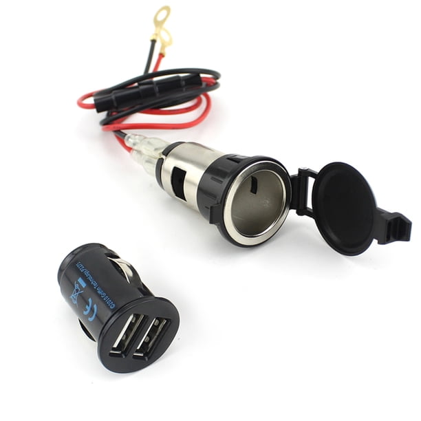 Encendedor de cigarros dorado USB GPS Salida eléctrica Cargador de teléfono montado en vehículo Likrtyny Para estrenar