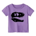 thumbnail image 1 of LUOGENLI Ensemble Maxi d'Été à Col Rond Imprimé Manches Courtes avec Poches pour Garçons Violet 8-9 Ans, 1 of 3