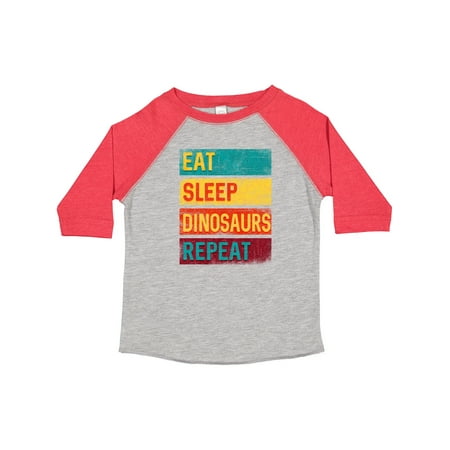 

Inktastic Eat Sleep Dinosaurs Repeat Gift Toddler Boy or Toddler Girl T-Shirt