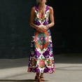 thumbnail image 6 of Stamzod Women's 2026 Summer Casual Maxi Dress Sleeveless Boho Floral Long Dresses Flowy Sundresses with Pockets Multicolor P L, 6 of 8