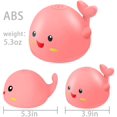 thumbnail image 2 of QINGBAO Juguetes de baño para bebés, juguetes de baño de ballena para niños pequeños, juguetes de baño iluminados con luz LED, juguete de baño de agua con rociador de ballena, juguete de rociador de agua con luz LED, regalos para niños y niñas (ballena verde), 2 of 8
