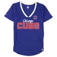 thumbnail image 1 of STARTER Camiseta gráfica con logotipo de los Chicago Cubs para mujer, azul, mediana, 1 of 2