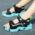 thumbnail image 2 of CAUYDY Boys Sandals Kids Open toe Athletic Sport Sandals Adjustable Strap Summer Outdoor Hiking Beach Water Shoes for Little Big Kid(L101-Mint Green,13.5), 2 of 9