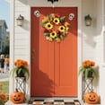 thumbnail image 2 of VINOIC Autumn Sunflower Wreath, Artificial Pumpkin and Fall Flowers for Thanksgiving Door Hanging Decor, 2 of 9