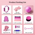 thumbnail image 5 of Feeray 14-Piece Yoga Pilates Kit for Women, Home Workout Equipment Set with Pilates Ring, Mini Ball, Sliders & Resistance Bands, 5 of 9
