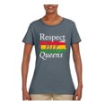 thumbnail image 2 of Wild Bobby Respect Our Queens Black Pride Womens Graphic T-Shirt, Charcoal, Medium, 2 of 5