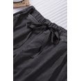 thumbnail image 3 of ABPHQTO Pantalones pitillo de cintura alta con cordón gris para mujer, 3 of 5