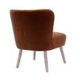 thumbnail image 2 of Costaelm Amelie 25" Wide Upholstered Boucle Fabric Accent Chair, Rust Orange, 2 of 14