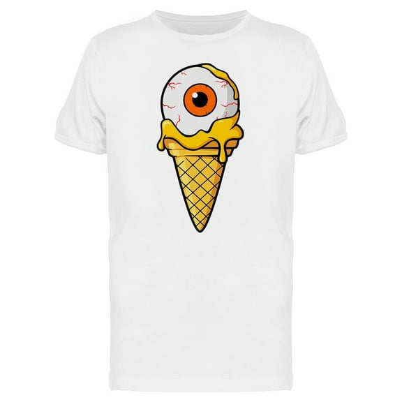 Orange Eyeball Cone T-Shirt Men -Image by Shutterstock, Male Medium