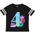 thumbnail image 3 of Inktastic Fourth Birthday Mermaid Girls Toddler T-Shirt, 3 of 5