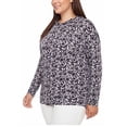 thumbnail image 4 of S.C. & CO. Women's Long Sleeve Supreme Comfort Lightweight Hoodie Top (Large, Navy Floral), 4 of 5