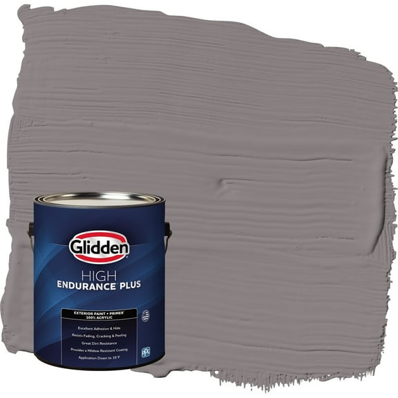 Glidden HEP Pewter Mug / Gray Satin Exterior Paint with Primer, 1 Gallon