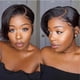 thumbnail image 3 of Peluca europea y americana mujer africana pelo corto cabeza negra cabeza hermosa fibra química BoBo peluca de seda de alta temperatura, 3 of 4