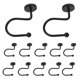 thumbnail image 1 of 24 ganchos para cortina de ducha: anillos para barra de cortina de ducha, ganchos metálicos para baño, perchas decorativas modernas, redondas, resistentes, color negro., 1 of 7