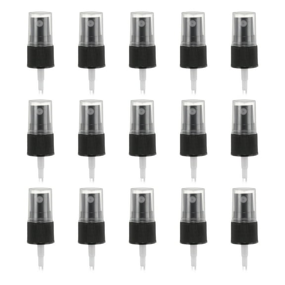 50 Pcs Black Spray Top, 18/410 Fine Mist Sprayer Reusable Replacement Spray Bottle Pump Plastic Top