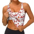 thumbnail image 3 of Balery Fire Truck Pattern Racerback Sports Bras for Women - Padded Seamless High Impact Support for Yoga Gym Workout Fitness-Medium, 3 of 8