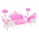 thumbnail image 1 of Juego de muebles en miniatura para casa de muñecas, mesa de té de plástico, sofá, sofá, Mini juego de muebles 6 unids / set Noticed FN0016-00, 1 of 7