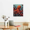 thumbnail image 2 of Shiartex  Canvas Wall Art Pictures for Living Room Wall Decor Abstract Octopus Canvas Painting Wall Art Octopus Art Prints and Poster Canvas Frame Wall  Ready to Hang (16x20 in/12x16 in), 2 of 4