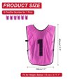 thumbnail image 2 of Uxcell Gilet d'Entraînement de Soccer, Maillots Réversibles Numérotés Pinnies Rouge Rose 18 Pouces, 2 of 7