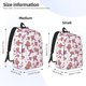 thumbnail image 2 of Disketp Purple Mushroom print Canvas Backpack Lightweight Travel Daypack Student Rucksack Laptop Backpack-Small, 2 of 5