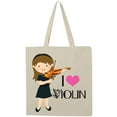 thumbnail image 3 of Inktastic Girls I Heart Violin Tote Bag, 3 of 5