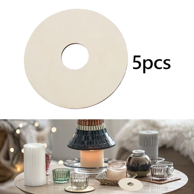 Elodie 5 Pieces Candle Wick Stabilizer Wooden Wick Centering Tool for Candle Making A