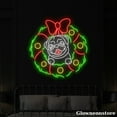 thumbnail image 3 of Glowneon Wreath Bulldog Neon Sign, Wreath Bulldog LED Sign, Celebration Room Wall Art Décor, 3 of 5