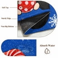 thumbnail image 6 of Round Rugs 8Ft, Blue Gnomes Christmas Round Area Rug Washable Indoor Throw Carpet, Snowflake Xmas Balls Large Non Slip Circle Rug for Kids Room RV Home Decor Aesthetic, 6 of 8