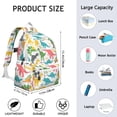 thumbnail image 6 of Cute Dinosaur Pattern Backpack for School,Cute School Bag,Schoolbag with Adjustable Shoulder Straps & Padded Back,13.4"x11"x4.7", 6 of 6