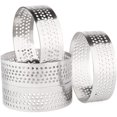 thumbnail image 1 of 60 Pcs Anneau à Tarte Rond en Acier Inoxydable Perforé de 4,5 cm avec Trou, 1 of 6