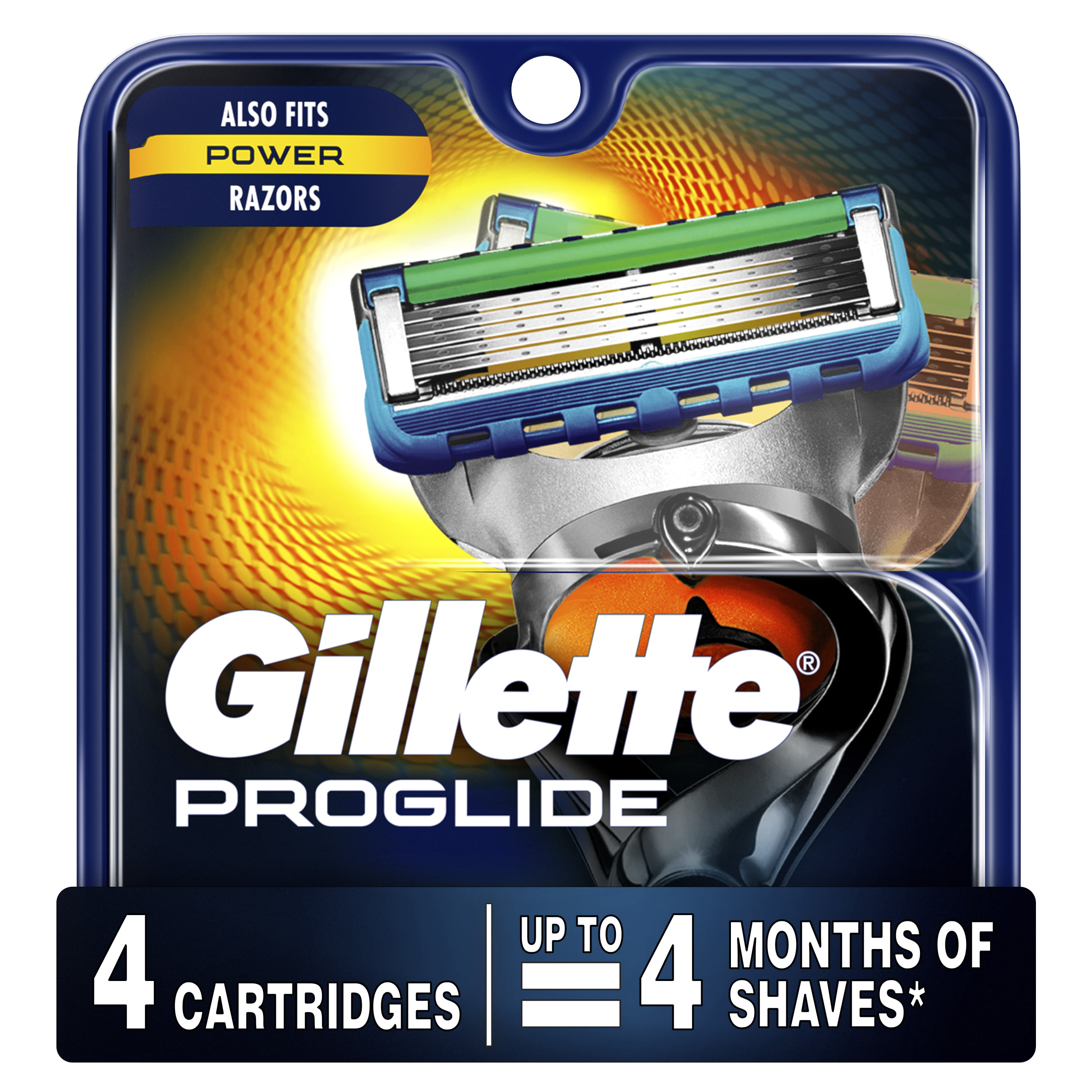 Gillette Proglide Mens Razor Blade Refills Cartridges 4 Ct