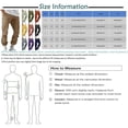 thumbnail image 3 of Mens Cargo Pants Drawstring Casual Hiking Pants Joggers Athletic Trousers Cotton Loose Straight Sweatpants for Men Red S, 3 of 3