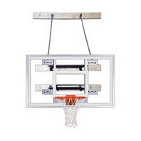 first team supermount68 pro steel-glass wall mounted basketball system44; grey