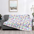 thumbnail image 2 of Yiaed Butterflies on Polka Dots Print Blanket Throw Blanket Soft Cozy Flannel Blanket for Home Bed Sofa Couch Chair-80"x60", 2 of 6