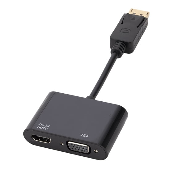 2 in 1 DisplayPort to HDTV VGA Cable Display Unidirectional 4K for PC