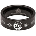 thumbnail image 5 of Elemental Yin Yang Tungsten Carbide Ring, 5 of 9