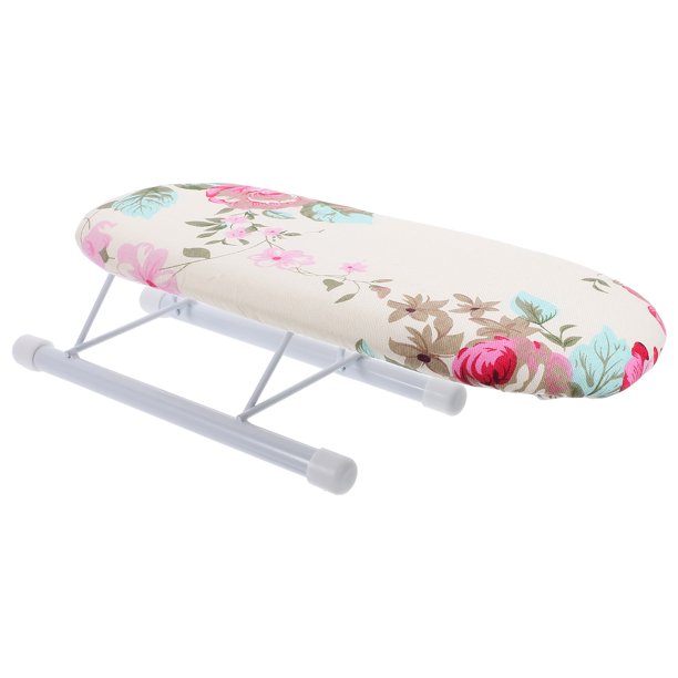 Tabla de planchar plegable con estampado de flores florecientes, mini tabla de planchar con patrón aleatorio