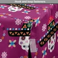 thumbnail image 4 of Cinco de Mayo Dog Crate Cover, Continuous Pattern with Flowers and Sugar Skull Sombrero, Easy to Use Pet Kennel Cover Small Dogs Puppies Kittens, 7 Sizes, Dark Magenta Multicolor, by Ambesonne, 4 of 6