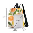 thumbnail image 3 of FORMRS Women's Travel Backpack Purse Anti-theft Hidden Pockets Casual Shoulder Bag, Beige Citrus Leaves, 3 of 7