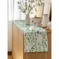 thumbnail image 5 of Table Runner 108 Inches Long for Kitchen Dining, Green Leaves Dresser Scarf Farmhouse, Dining Table Decorations for Wedding/Parties, Elegant Pastoral Summer Botanical Leaf 13 x 108 In, 5 of 8
