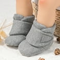 thumbnail image 3 of Meckior Baby Girls Boys Cotton Boots Newborn Winter Cozy Fleece Booties Infant Socks Shoes for 3-18 Months, 3 of 6