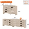 thumbnail image 6 of WAMPAT TV Stand for TVs up to 110 Inch, Farmhouse Wood Entertainment Center with 12 Drawers, Storage Media Console Cabinet for Living Room, 6 of 8