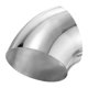 thumbnail image 1 of Uxcell 2-Pack Codo de Doble Curvatura de 4 Pulgadas a 45 Grados, Tubo de Escape de Acero Inoxidable de 1.5 mm, 1 of 7