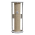 thumbnail image 2 of Cats Scratch Post with Interactive Ball Toy Vertical Scratcher Cat Climbing Pole White Beige 63x25cm, 2 of 9