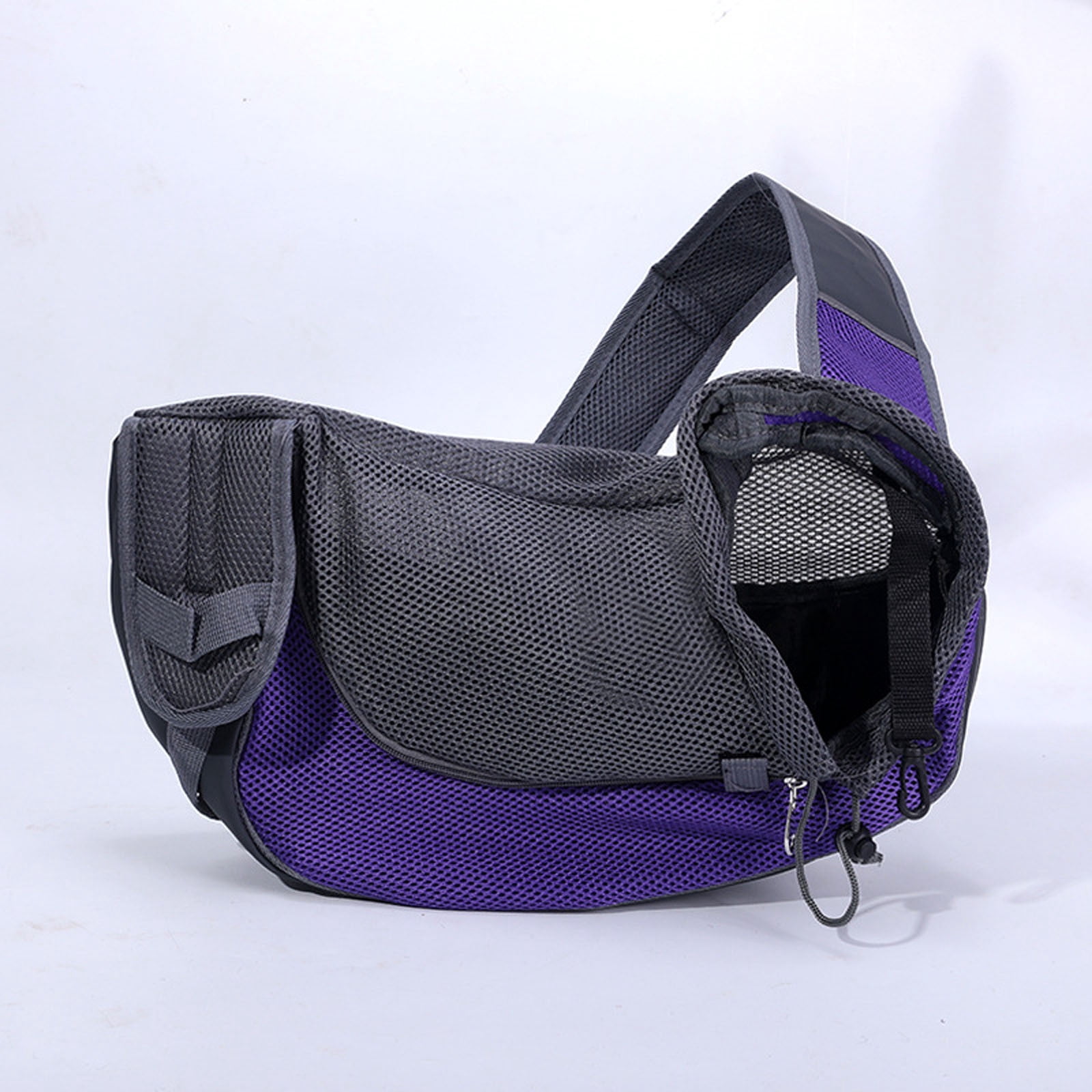 Pet Dog Sling Carrier 0-5 lbs, Pet Backpack, Drawstring Dog Papoose with Adjustable Strap, Breathable Mesh Bag for Puppy Cat, Crossbody Satchel Dog Purse for Outdoor Travel Walking